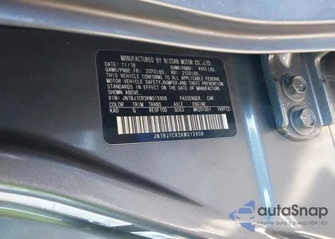 2019 Nissan Rogue Sport Sv from USA, damaged, VIN JN1BJ1CR3KW313908